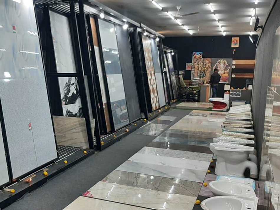 Show Room supplier of all types of ceramic tiles and sanitaryware in